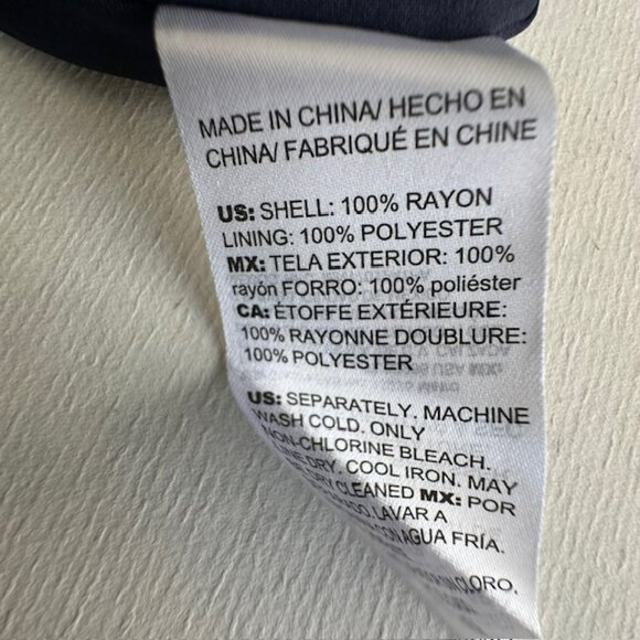 Chico’s Tie Waist Navy Blue Knee Length Pullover Dress Size Large - Picture 9 of 9